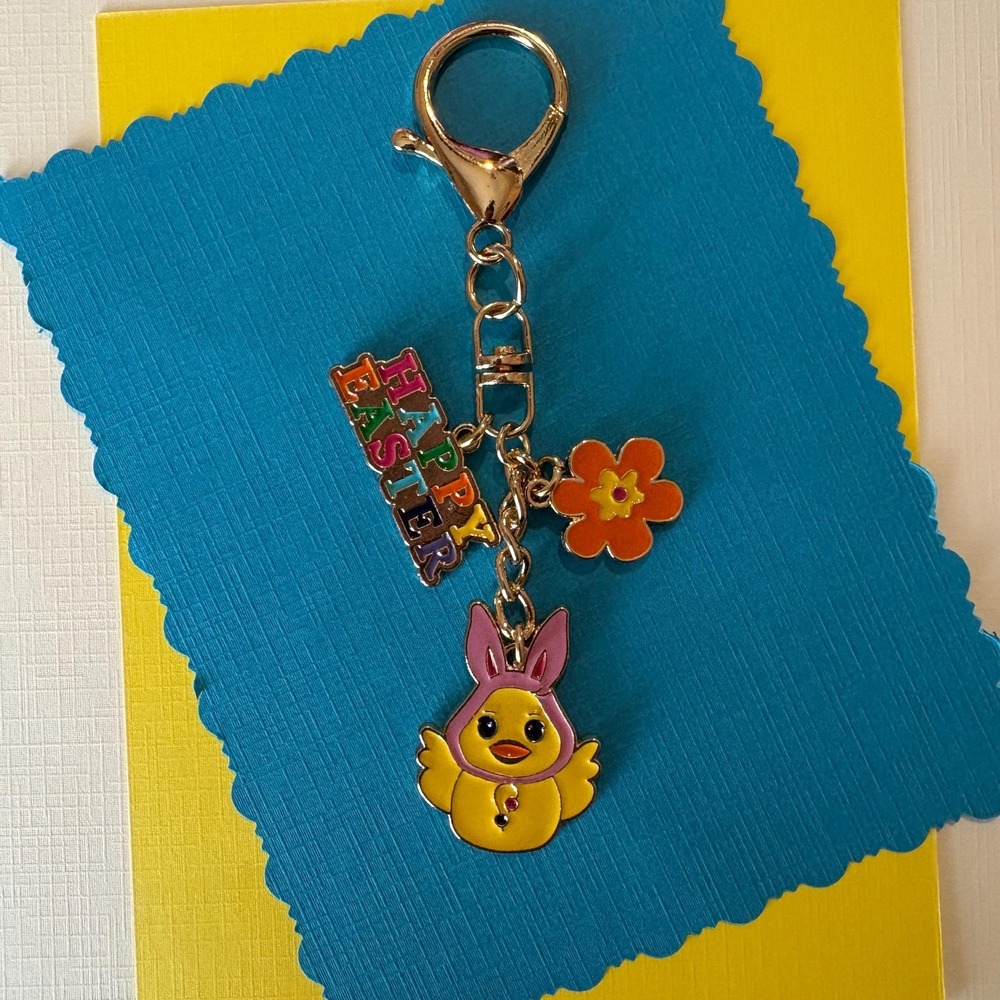 Happy Easter Purse Charm‎ Keychain Handbag Accessory
